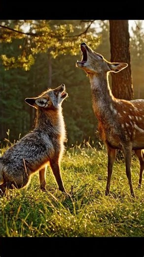 Fox Tries to Scare Deer Deer Screams Louder| Ease Loop