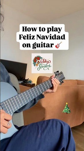 How to Play Feliz Navidad on Guitar (EASY TUTORIAL) 🎄🎸 #shorts