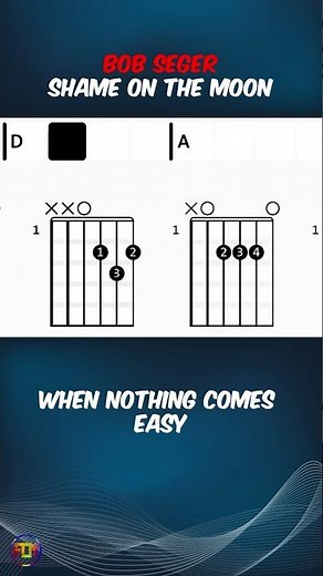 Bob Seger - Shame On The Moon | Scrolling Guitar Chords & Lyrics #guitar #lyrics #guitarlesson