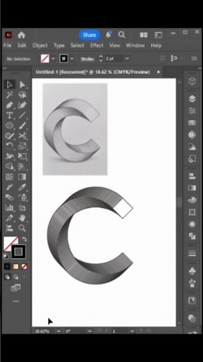 abstract shape in adobe illustrator #abstractshapes #illustratortips