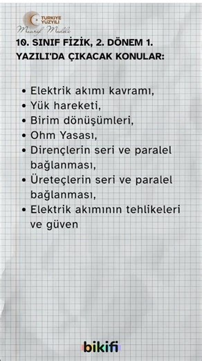 10. Sınıf Fizik 2. Dönem 1. Yazılı Konuları! pdf.bikifi.com