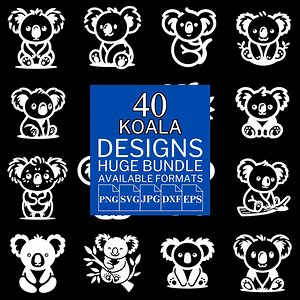 Koala SVG Bundle: Vector Clipart for Cricut & Silhouette (digital Download) - Etsy Australia