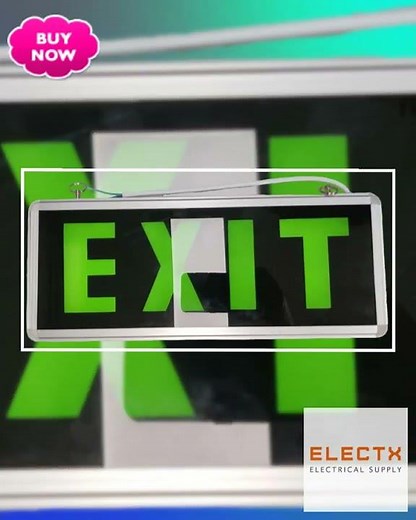 EXIT Sign LED Green (Front and Back EXIT) 220V with Back up Battery