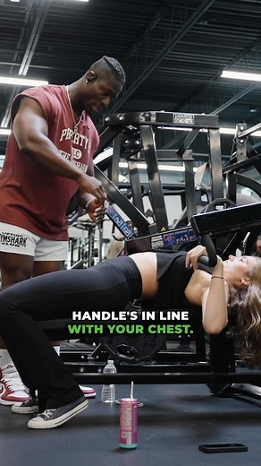 HURRICANE | Online Coach🇬🇭🇺🇸 on Instagram: "Hammer Strength Bench Press Tutorial: How to maximize chest activation! This is a good variation for a conventional bench press if you have the machine in your gym. Most people scoot all the way in so they struggle lift or feel it in their chest and more in the shoulders. Sit on the end of the bench and lie back with the handles just below shoulder height, in line with your chest. The handles should mimic the position of the bar when doing a regula