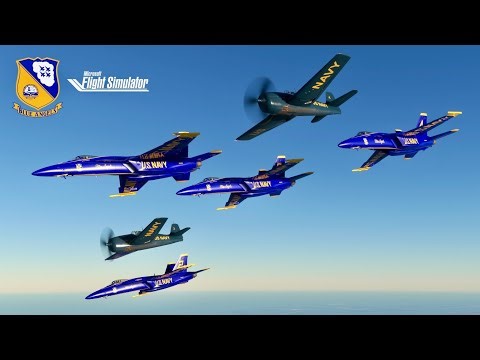Blue Angels Heritage Flight | F-18 Super Hornet | F6F Hellcat | ChasePlane | MSFS Flight Sim
