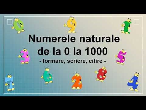 Numerele naturale de la 0 la 1000 (I)