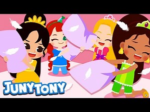 Princess Pajama Party | Let the secret party begin:D | Sleepover | Princess Song for Kids | JunyTony