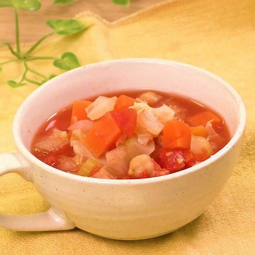 具材たっぷり！ ひよこ豆とたっぷり野菜のスープのレシピ動画・作り方 | デリッシュキッチン