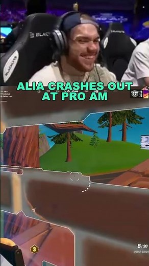 ALIA CRASHES OUT AT THE PRO AM #fortnite #fncs #mongraal #alia #proam #peterbot