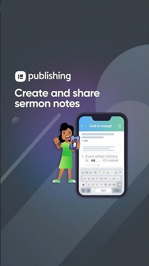 📝 Create sermon notes in Publishing ... and share them with your congregation in Church Center! 🤳