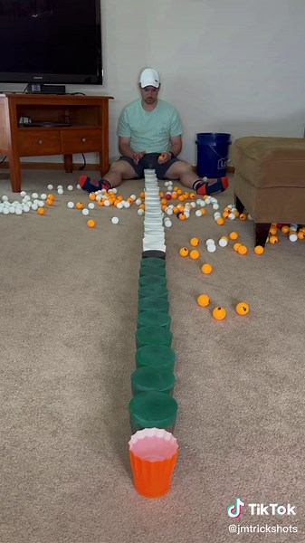 Seven SATISFYING Trick Shots! #trickshot #pingpong