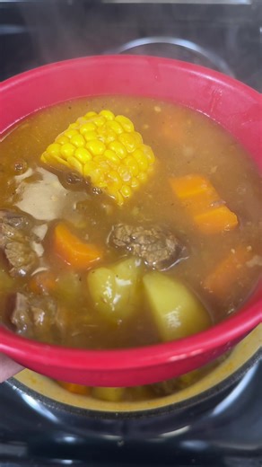 EASY SANCOCHO Start with your meat — I’m using cubed steak, but you can use chicken or even both! Season with: - Salt & pepper (or A&P seasoning) - Onion powder - Garlic powder - Oregano - ½–1 packet sazon (depending on how much meat) In a pot, add a little oil and sear your meat for a few minutes. Now add: - Sofrito - Tomato sauce - Minced garlic Let everything cook together until well combined. Add chicken broth (I used some water too since I ran low). Let this cook for about 20 minutes. For r