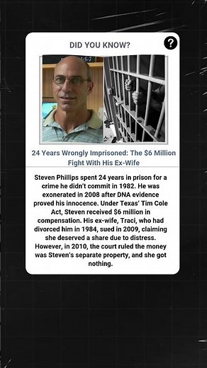 24 Years Wrongly Imprisoned: The $6 Million Fight With His Ex-Wife | #fact #facts #shorts