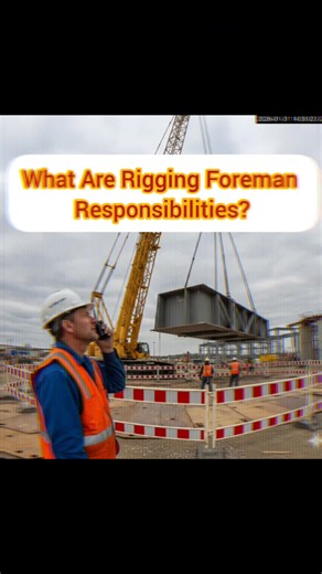 What Are Rigging Foreman Responsibilities? ❓ Who is a Rigging Foreman? 👉 A Rigging Foreman is the leader of the rigging team who controls lifting and heavy load operations safely. He is responsible for planning, supervising, and ensuring safe lifting. ✅ Main Responsibilities ✔ Plan lifting activities ✔ Study lifting plan & load weight ✔ Select correct crane, sling, and tools ✔ Check riggers’ competency ✔ Conduct toolbox talk ✔ Inspect rigging equipment ✔ Control exclusion zone ✔ Communicate wit