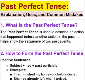 Past Perfect Tense | Structure, Usage & Examples 📚 Learn how to use the Past Perfect Tense in English! In this lesson, we will cover: ✅ What is the Past Perfect Tense? ✅ How to form the Past Perfect (had past participle) ✅ When to use the Past Perfect in sentences ✅ Real-life examples & practice exercises | Empowering English Learning