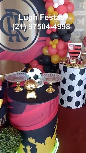 Decoração do Flamengo luxo para aniversário infantil,adolescentes e adultos. #festadeaniversario