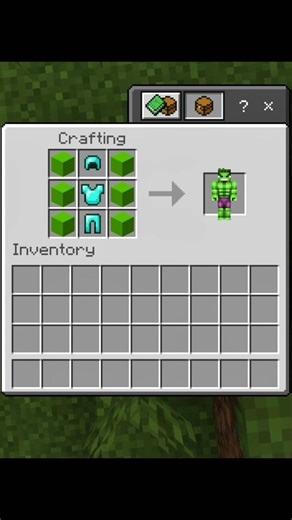 how to craft hulk armour 🔥 IN MINECRAFT 💀 #minecraft #hulk #armour#viralshort