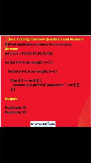 Java Coding Interview Programs for Automation Testers | Selenium QA Interview Prep