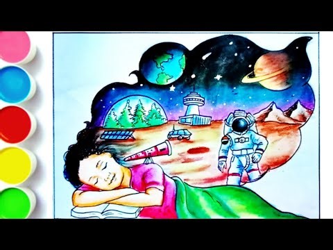 🚀 Space & Sustainability | My Dream World Drawing 🌍✨