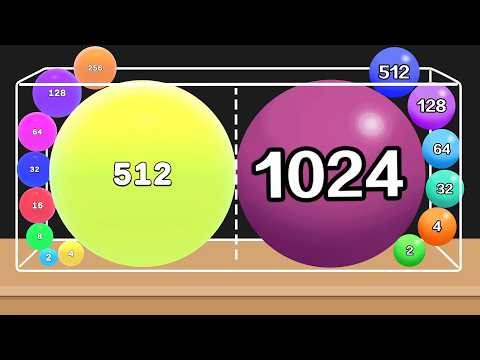 2048 BUBBLES \\vs COLORFUL JELLY - Jelly 2048 Balls Merge (Suika Game) Drop & Merge, ASMR Puzzle Game