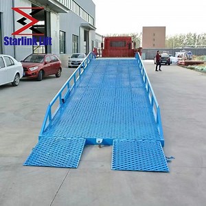 [Hot Item] 12t Shipping Container Loading Ramp Hydraulic Mobile Dock Leveler Mobile Yard Ramp