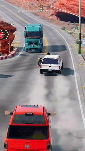 Realistic Highway Car Crashes #122