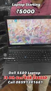 Dell Latitude 5580 Laptop  i5 8th Generation 8GB RAM 256SSD 15.6inch...