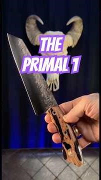 Primal 1 — Forged in 5160 steel, blackened shine, algarrobo grip. Aggressive grill blade.