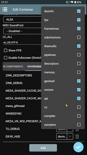 WINLATOR 101 - How to enable DXVK and Mesa HUD