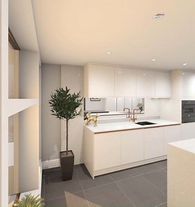 Immerse yourself in this beautiful and bright 2020 Fusion kitchen created by @ Mill Town Kitchens & Interiors. Find more panoramas here: https://bit.ly/3dfw2BQ #2020fusion #kitcheninspo #interiordesignsoftware | 2020 Spaces