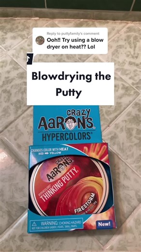 Color Changing Putty Experiment with Blowdryer