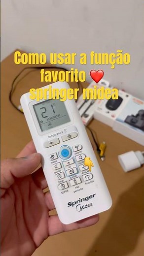 Ar condicionado. Como usar a função Favorito ❤️ controle springer/midea
