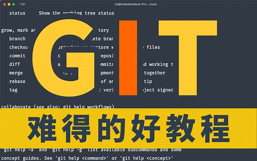 学不会 GIT 你来打我，学习 GIT 看这个就够了，方方面面都给安排上【35集】（由于片尾有错字，重新上传，请老友谅解）