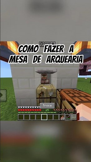 Como fazer a mesa do flecheiro no Minecraft. #minecraftbeauty #minecraft #shortvideo #playgames