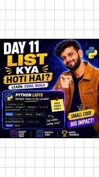 Day 11 | Python Lists Explained in 1 Minute 🔥 | Beginners Python Course