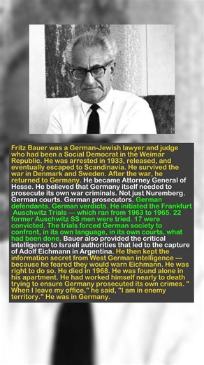 The Survivor’s Revenge: The Jewish Prosecutor Who Hunted Nazis