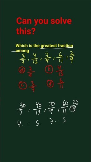 Can You Solve This? Greatest Fraction Trick |Maths Short Trick #maths #viralvideo #viral #ssc #exam