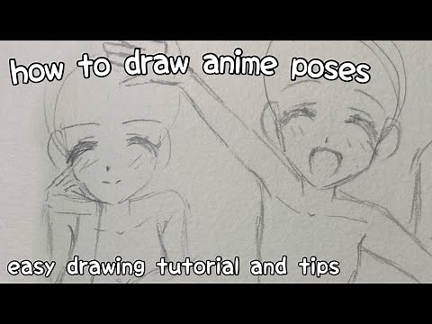 how to draw: anime poses | easy drawing tutorial | step by step | no time lapse