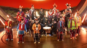 Osage Tribal Singers perform 'Wahzhazhe (A Song For My People)' at 2024 Oscars