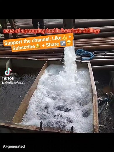 uses of a pumping test in a borehole drilling #youtubeshorts #youtube #geology