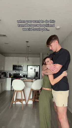 Height Difference Couple Hug Trend