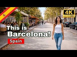 Barcelona, Spain 🇪🇸 2025 4K Walking Tour | Beautiful Streets That Make You Love Barcelona