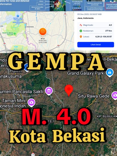 Gempa Terbaru di Bekasi: 4.0 SR Hari Ini