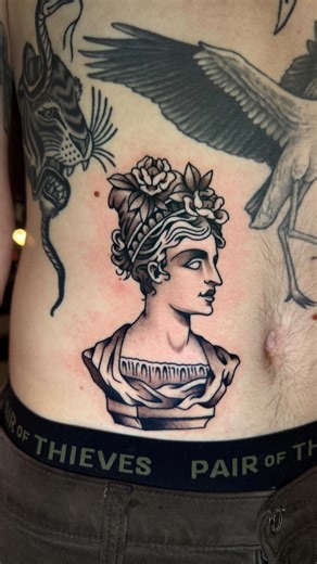 Nicholas Ortega on Instagram: "This is a statue tattoo"