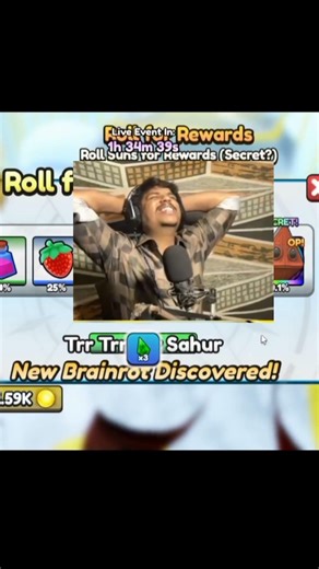 I Got Trr Trr Trr Sahur In Be A Lucky Block 🤩 #shorts
