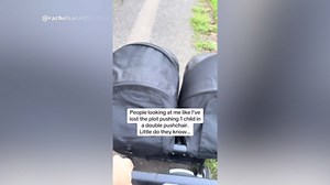 Woman Gets Looks Pushing Baby In Double Stroller, Little Do They Know