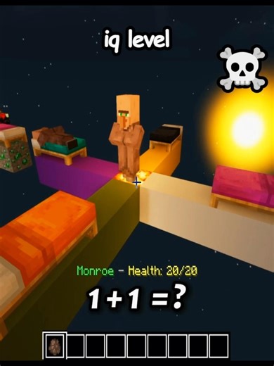 iQ level of villagers in Minecraft #minecraft #ijiho #shorts