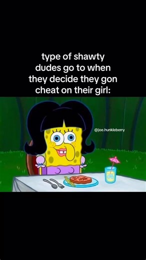 Joe on Instagram: "#instagram #reels #spongebob #cheat #gf #cheater #bf #dude #bro #shawty #haha #smh #cooked #memes #dankmemes"