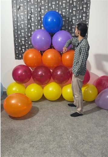 Exciting Big Balloons Pyramid Popping Experience