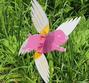 Lucky Flying Pig Wind Spinner